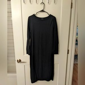 Halogen Black Sweater Dress with Side Slit